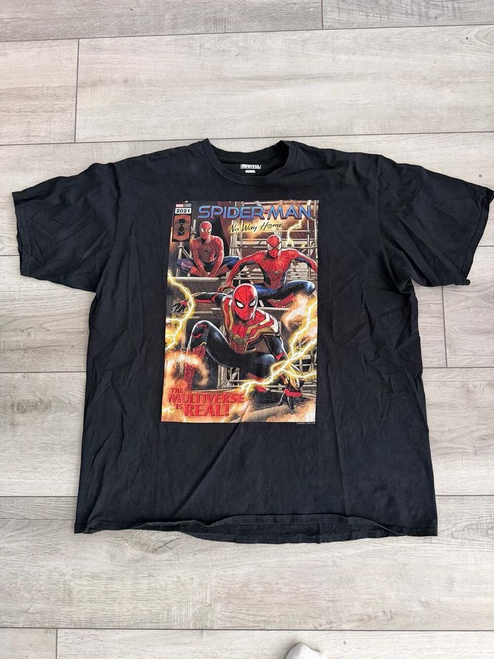 Marvel Spider-Man No Way Home Multiverse Is Real Comic T-Shirt Black